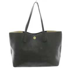 トリーバーチ TORY BURCH トートバッグ レザー ロゴモチーフ 黒 ブラック /YT