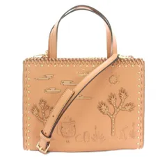 ケイトスペード KATE SPADE 25周年 デザートミューズ サム Desert Muse Sam 25th Anniversary ハンドバッグ ショルダーバッグ 2way レザー 総柄 ピンクベージュ /YT