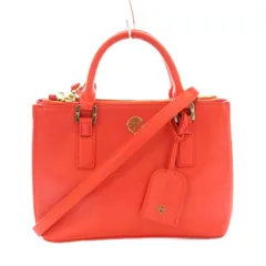 トリーバーチ TORY BURCH ショルダーバッグ ハンドバッグ 2way レザー ロゴ チャーム 赤 レッド HFA031 /KU