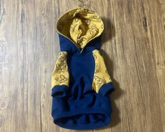 ハンドメイド　犬服　フード付きラグラン/フレブル   3XL−