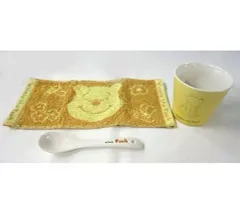 【中古】箸・スプーン(キャラクター) くまのプーさん おやつタイム3点セット(コップ、スプーン、タオル)