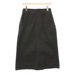 マーガレットハウエル MHL. フレアスカート マキシ ロング ジップフライ ワンカラー 無地 1 チャコールグレー /BB