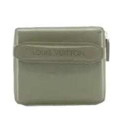 ルイヴィトン LOUIS VUITTON ダミエグラセ プチモネ Petit Monnaie 財布 二つ折り 小銭入れ ラウンドジップ レザー カーキ M92169 /YT ■OH ●D