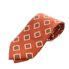 ホリデー＆ブラウン Holliday & Brown FOR BEAMS F レギュラータイ ネクタイ 総柄 シルク 絹 茶 ブラウン /AN16