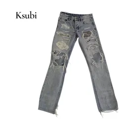 希少 Ksubi チッチ RATTLE TRASH クラッシュ加工デニム 30 ダメージ加工 デストロイ加工 チッチ ラトルトラッシュ　CHITCH RATTLE TRASH  ライトインディゴ ヴィンテージウォッシュ ストリートファッション  ヴィンテージ