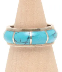 リング 指輪 SV925 ターコイズ インディアン ユニセックス SIZE 16号 SITTING BULL