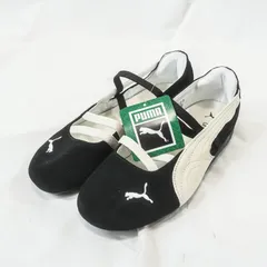PUMA プーマ SPEEDCAT BALLET スピードキャット バレエシューズ フラット レディース 25cm ブラック 新品タグ付き スエード ロゴ刺繍 カジュアル シンプル バイカラー