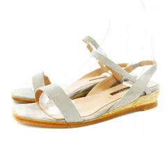 ペリーコ PELLICO SUNNY サンダル ストラップ スクエアトゥ ウェッジソール スエード 37 23.5cm～24cm グレー /KU ■BM ●D