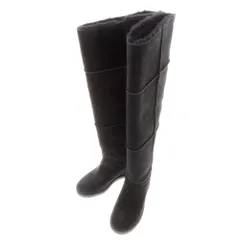 【中古】アグ UGG W CLASSIC FEMME OTK ムートンロングブーツ ブラック【サイズ25】【レディース】