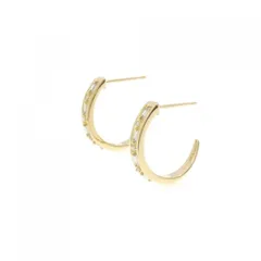 【新品】K18YG ダイヤモンド ピアス 0.16CT