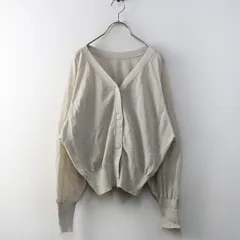 美品 グリーンレーベルリラクシング green label relaxing リネン混2wayシアーカーディガン＼ベージュ ニット 羽織り【2400014766585】