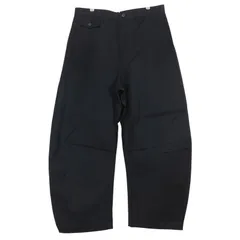 新品 COMME des GARCONS HOMME コムデギャルソン オム COTTON SERGE WIDE CURVE PANTS HP-P004 AD2025 コットン サージ ワイド カーブ パンツ ブラック ボトムス サイズS Febzのサムネイル