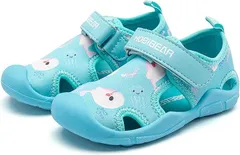 くもにせ(kumonice) キッズ ベビー マリンシューズ サンダル ビーチ ウォーター スポーツ 男の子 女の子 アウトドア 子供 靴 つま先保護 通気性 屈曲性 (アクアブルー,  16.0 cm 3E)