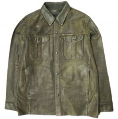 希少☆RRL ダブルアールエル シアリングカラー レザーコート メンズXL
