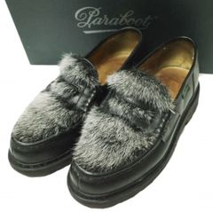 貴重 Paraboot フォック アザラシ マウンテン ブーツ スノー 黒 白毛 