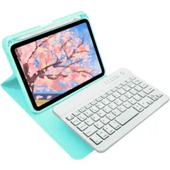 新品 2024 iPad Air 11 M2 キーボード ケース iPad Air 第5世代/４世代 ワイヤレス キーボード付き iPad Pro 11 第4/3/2/1世代 カバー 脱着式 Apple Pencil 充電側収納 全面保護 ビジネス ホワイト