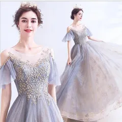 送料無料 未使用 発表会 結婚式 二次会 イベント 女優 パーティ 9号 M ドレス (OPN2499)