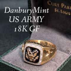 米国 金メッキ アーミーリング US Army 白頭鷲 米陸軍 紋章 クラシック