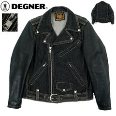 DEGNER パンチングレザー ライダースジャケット XL - メルカリ