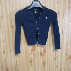 ポロ ラルフローレン ネイビー ケーブル編み キッズ カーディガン 6