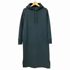 グリーンレーベルリラクシング ユナイテッドアローズ green label relaxing SCダンボール コクーン フード ワンピース サイドスリット 黒 ブラック Free 3626-175-2719