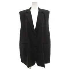 ミームセレクト me-em select ジレ ベスト F テーラーカラー シングル 黒 ブラック /NU