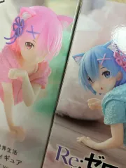 リゼロ レム ラム デスクトップ 猫 フィギュア