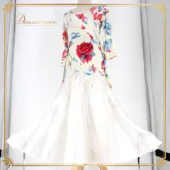 社交ダンス 衣装 スタンダード ドレス ワンピース パーティドレス Leirena レイリーナ ホワイト系 花柄 白 パープル系 ブルー系 ピンク系 オレンジ系 青 紫 花柄ドレス おしゃれ 結婚式 体型カバー 女性用ダンス コスチューム フォーマル イベント