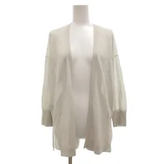 ノンブルアンペール NOMBRE IMPAIR カーディガン F 七分袖 シルク混 ボタンレス ライトグレー /NU