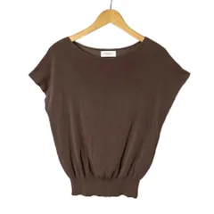 オペークドットクリップ OPAQUE.CLIP ノースリーブニット カットソー 637-18016 38 M 茶 ブラウン