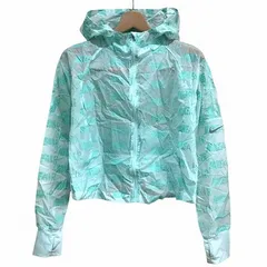 ナイキ NIKE パッカブル ジャケット ウィンドブレーカー 総柄 緑 グリーン ミントグリーン S AQ52277-336