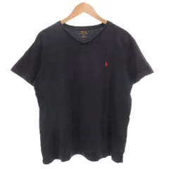 ポロ ラルフローレン POLO RALPH LAUREN Tシャツ 半袖 L Vネック ポニー刺繍 紺 ネイビー /GV