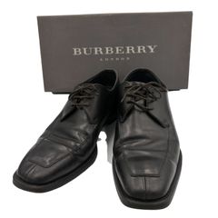 BURBERRY LONDON ドレスシューズ　37 BLACK BURBERRY ブラックレザー ドレスシューズ25EEE - メルカリ