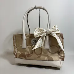 2512-257｜コーチ シグネチャー ハンドバッグ ホワイト ターンロック