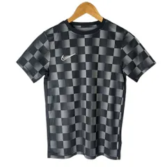 ナイキ NIKE DRI-FIT ACADEMY トップ AOP 半袖 カットソー Ｔシャツ ロゴ刺繡 L ブラック グレー AQ0641-010
