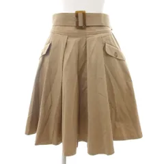 エムズグレイシー M'S GRACY 美品 フレアスカート トレンチ ひざ丈 36 ベージュ ■GY43 /KE