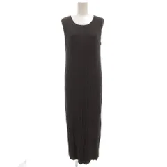 プラステ PLST ノースリーブニットワンピース ロング M グレー リブ /GV ■GY43