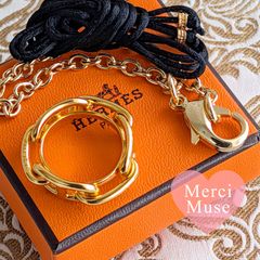 ❤未使用品❤スカーフリング トリオ シルバー金具 エルメス ネックレスにも ❤未使用品❤スカーフリング トリオ シルバー金具 エルメス ネックレス