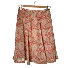 インゲボルグ INGEBORG 花柄 ひざ丈 フレアスカート 9 マルチカラー ■GY43