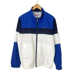 カンゴール KANGOL ナイロンジャケット ブルゾン ジップアップ ロゴ LL ホワイト ブルー ネイビー