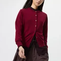 ユニクロ メリノ クルーネック カーディガン M