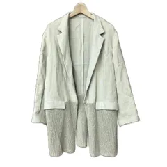 バジーレ BASILE ロングコート テーラードジャケット ニット 切替 15号 ベージュ レディース