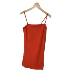 エイチ&エム H&M タグ付き キャミワンピース チュニック ミニ丈 XS オレンジ