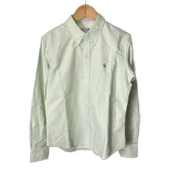 ラルフローレンスポーツ RALPH LAUREN SPORT BDシャツ ブラウス ポニー刺繡 長袖 9 グリーン ■GY14