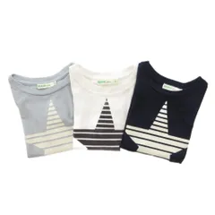 ビームス BEAMS ミニ ：mini Tシャツ カットソー 90 半袖 星プリント 水色 ライトブルー 紺 ネイビー 白 ホワイト /NU ■GY14