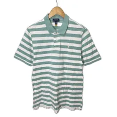 ラルフローレン RALPH LAUREN ボーダー ポロシャツ カットソー ポニー刺繍 半袖 男の子 XL 18-20 グリーン ホワイト ■GY14