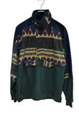 90s//ハーフジップ フリースジャケット// L相当