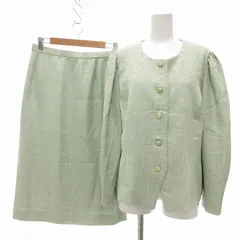 remalon レマロン セットアップ スカートスーツ ジャケット ジャカード 緑 グリーン /UO