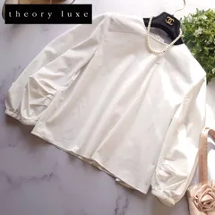 23SS セオリーリュクス 七分袖カットソー ブラウス ホワイト 38 M