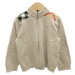 バーバリー BURBERRY ノバチェック ジップアップニットジャケット 92cm ベージュ /GV ■GY14